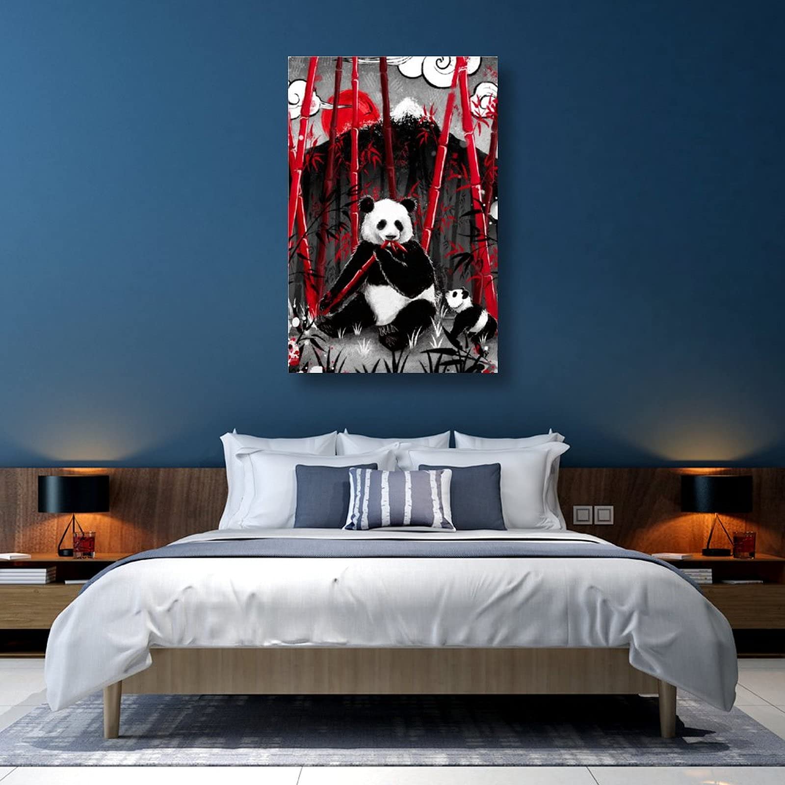 Amazon｜かわいいパンダクリエイティブアートポスター 1 アートパネル